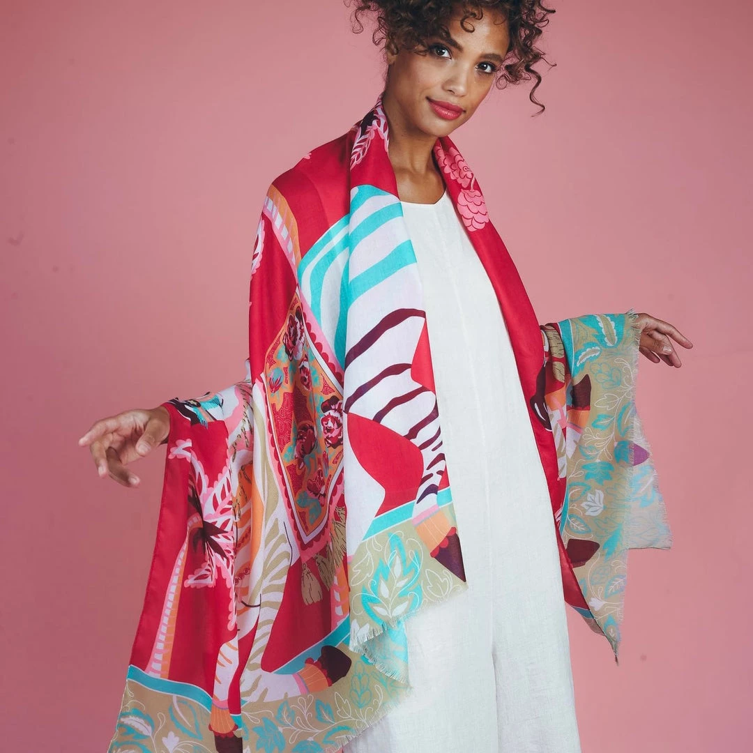 Powder Last Chance To Buy Carnival Zebra Print Scarf