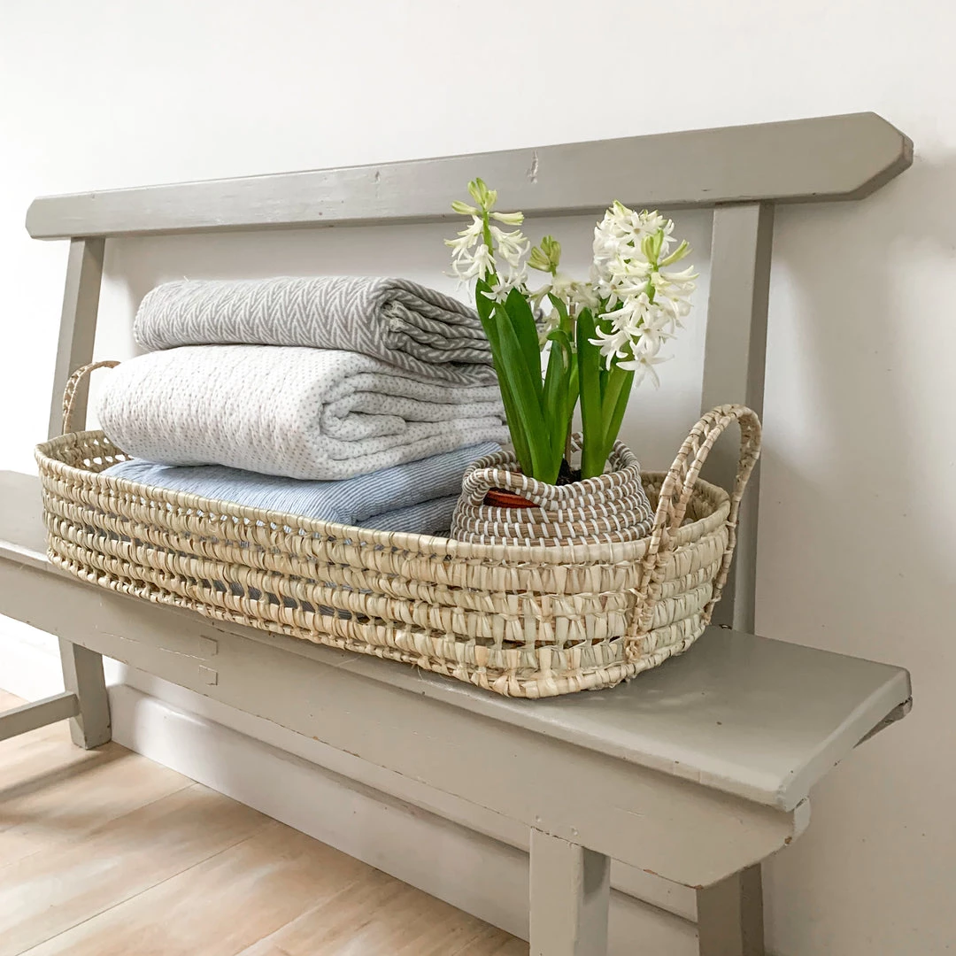 Basket Basket Long Oval Basket Storage, Boxes, Baskets & Bags