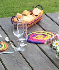 Basket Basket Multicoloured Raffia Bread Basket Last Chance To Buy