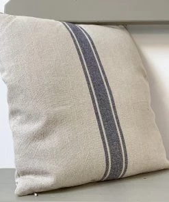 Terrace And Garden Linen Stripe Square Cushion Cushions