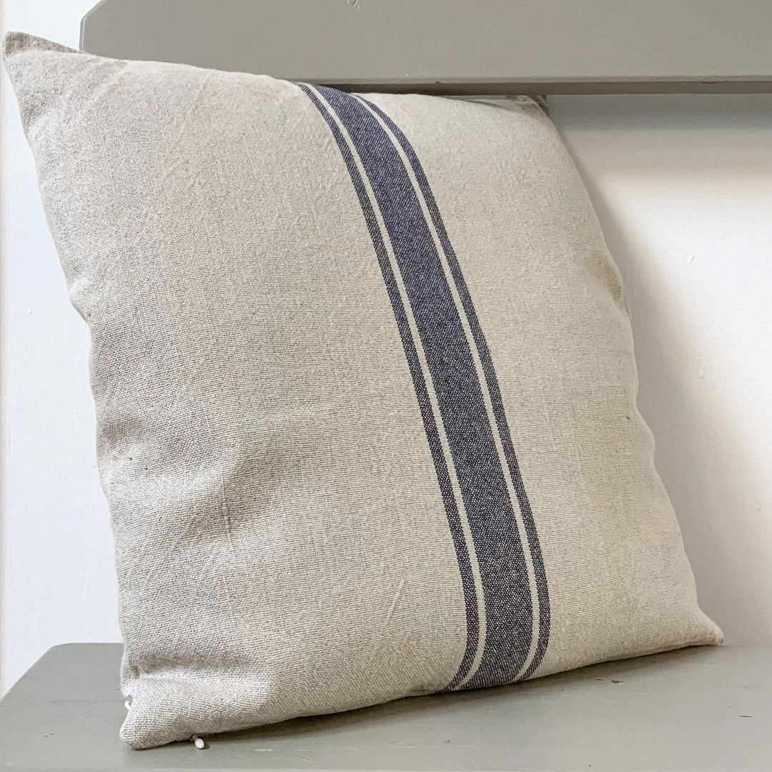 Terrace And Garden Linen Stripe Square Cushion Cushions