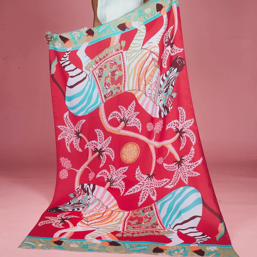 Powder Last Chance To Buy Carnival Zebra Print Scarf