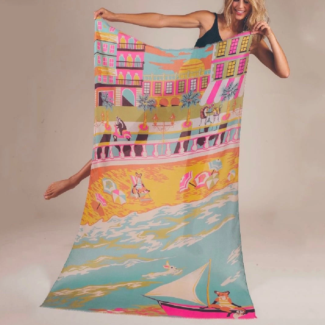 Powder Last Chance To Buy Promenade Print Scarf