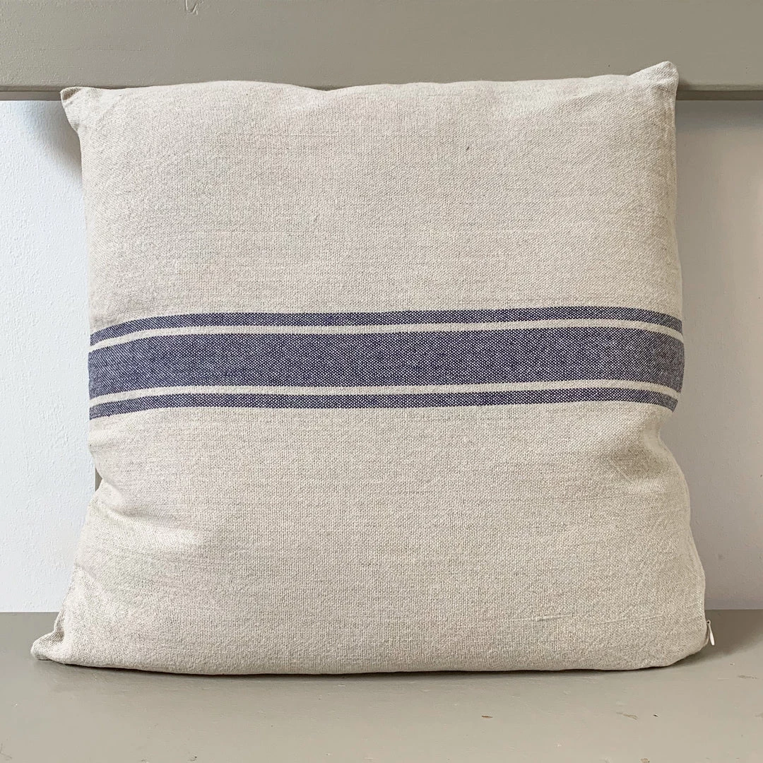 Terrace And Garden Linen Stripe Square Cushion Cushions