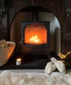 Fenland Sheepskin Crossover Slippers In Natural Last Chance To Buy