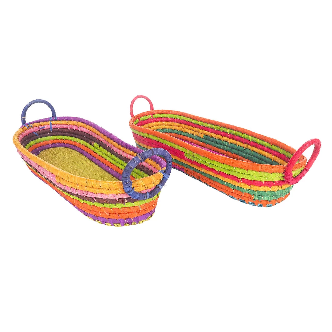 Basket Basket Multicoloured Raffia Bread Basket Last Chance To Buy