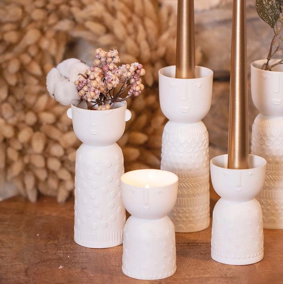 Rader Last Chance To Buy Luna Ceramic Smiling Candle Holder