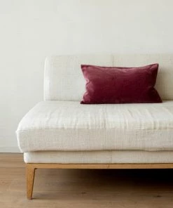 Also Home Cushions Velvet Rectangle Cushion Pomegranate Pink