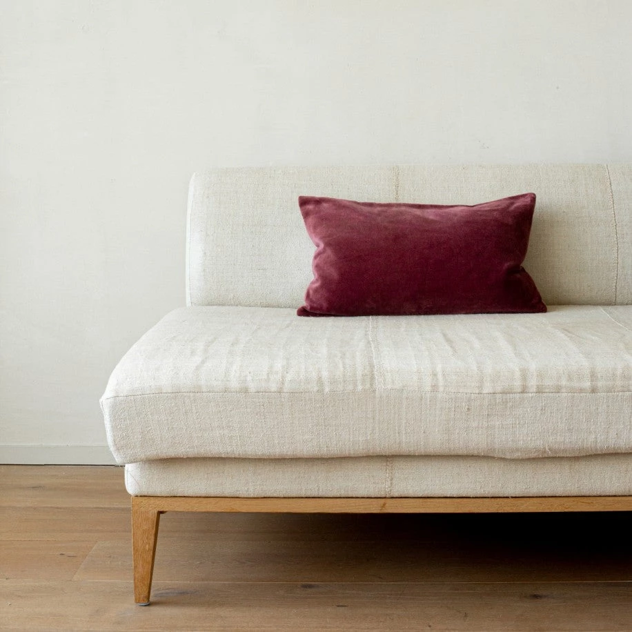 Also Home Cushions Velvet Rectangle Cushion Pomegranate Pink