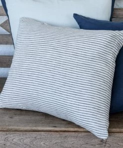 Raine & Humble Storm Striped Linen Cushion