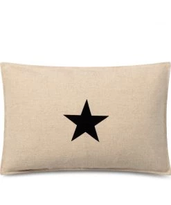 Chalk UK Rectangle Star Cushion In Natural Cushions