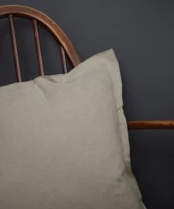 Raine & Humble Cushions French Frill Linen Cushion In Taupe